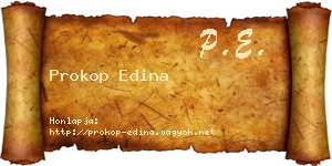 Prokop Edina névjegykártya