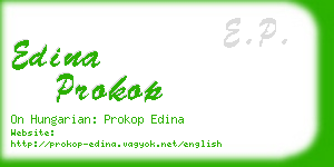 edina prokop business card